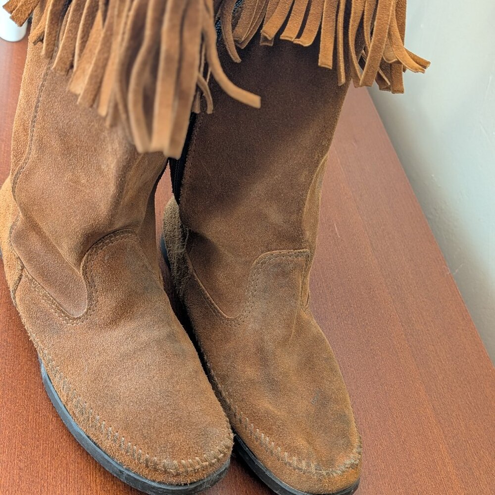 Minnetonka Leather Moccasin Boot